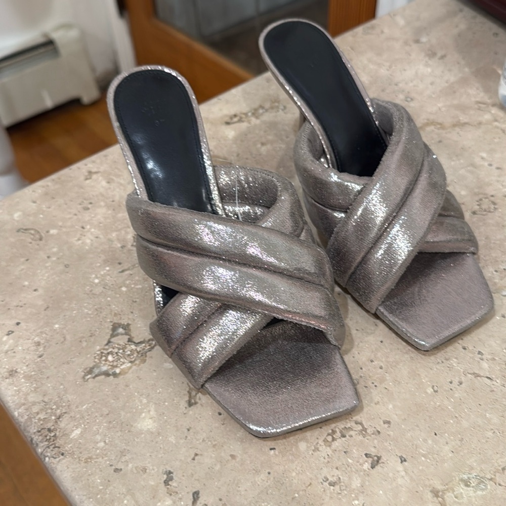 H&M silver high heel sandals
